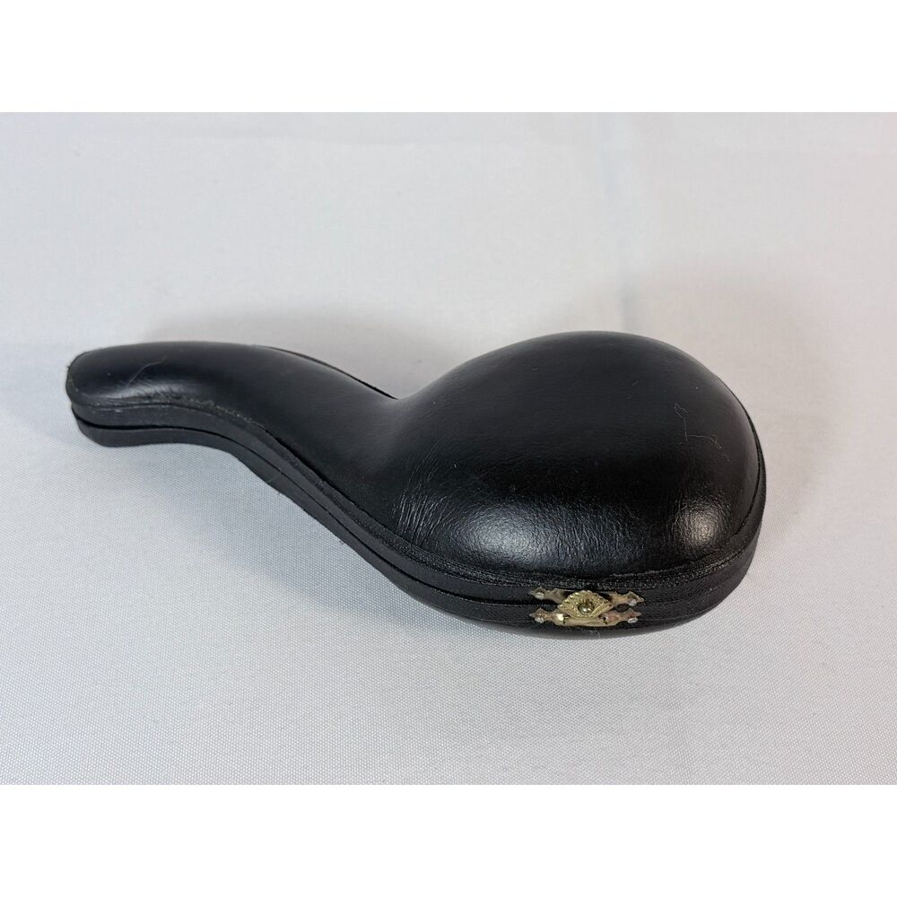 Antique Tobacco Smokers Curved Pipe Case Holder Lined Early 1900s Smoking Access